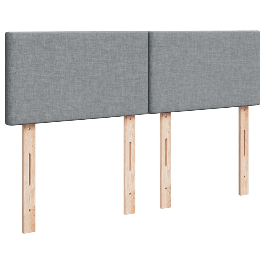 Boxspring met matras stof lichtgrijs 160x200 cm
