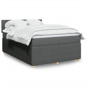 Boxspring met matras donkergrijs 160x200 cm