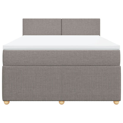 Boxspring met matras stof taupe 160x200 cm