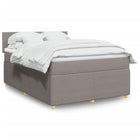 Boxspring met matras stof taupe 160x200 cm