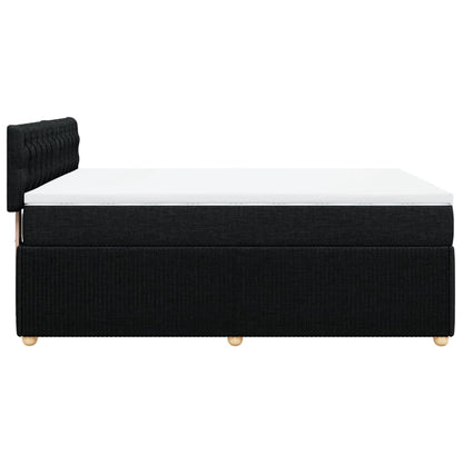 Boxspring met matras stof zwart 160x200 cm