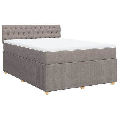 Boxspring met matras stof taupe 160x200 cm