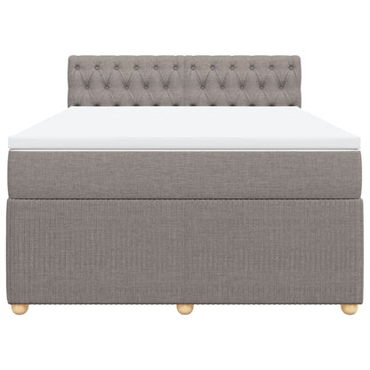 Boxspring met matras stof taupe 160x200 cm