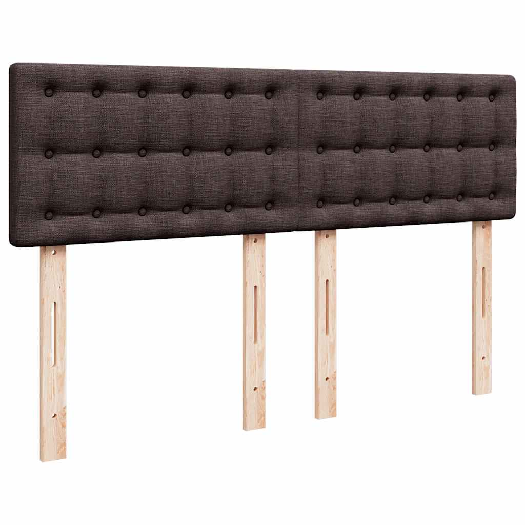 Boxspring met matras stof donkerbruin 160x200 cm