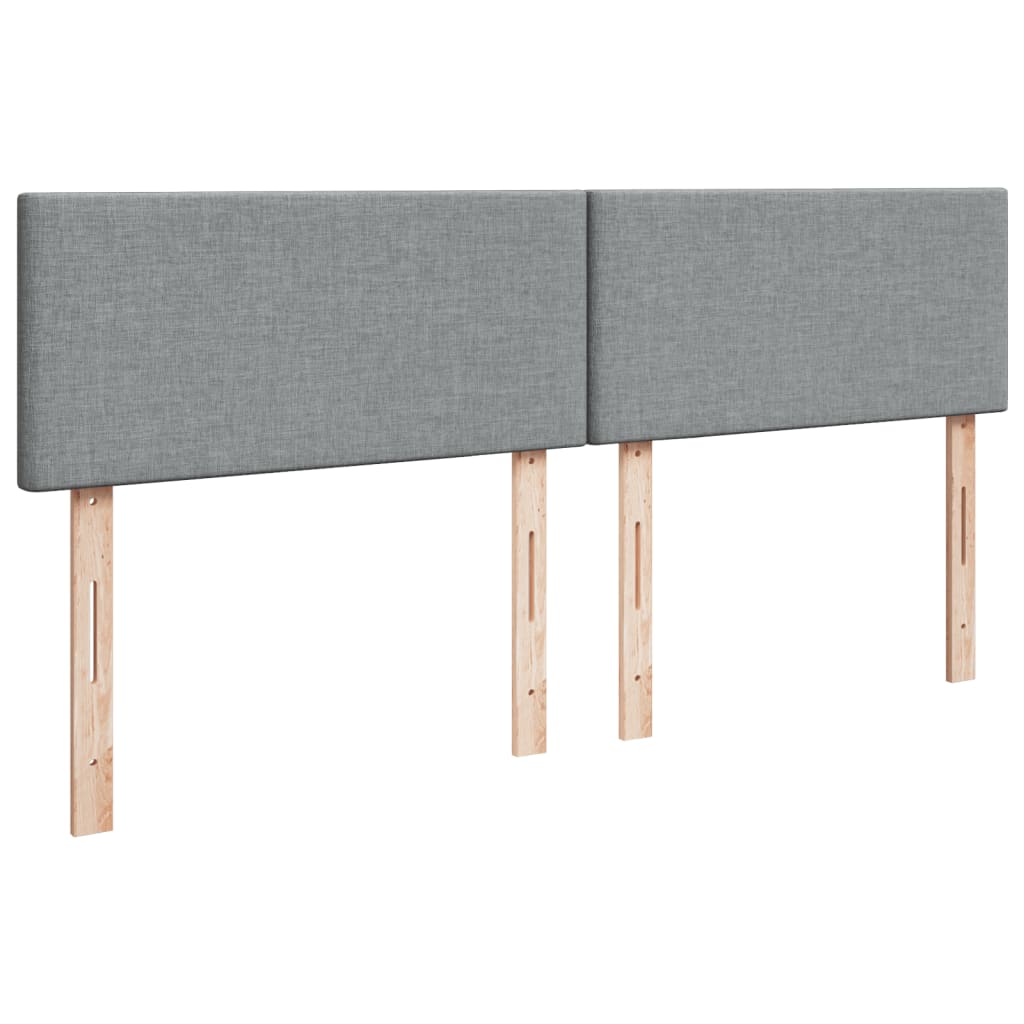 Boxspring met matras stof lichtgrijs 180x200 cm