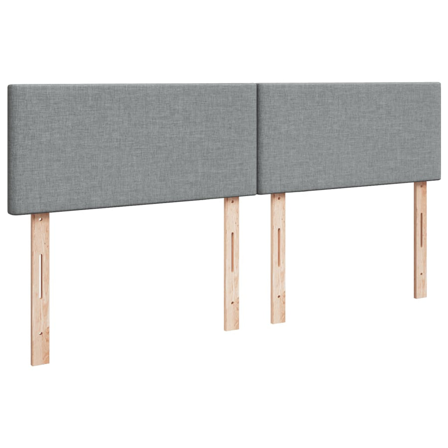 Boxspring met matras stof lichtgrijs 180x200 cm