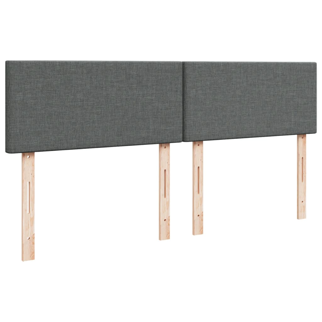 Boxspring met matras stof donkergrijs 180x200 cm
