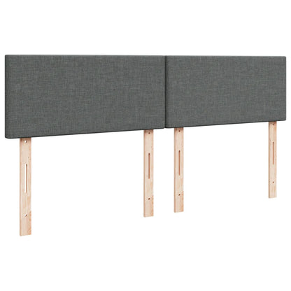 Boxspring met matras stof donkergrijs 180x200 cm