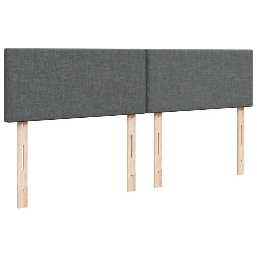 Boxspring met matras stof donkergrijs 180x200 cm