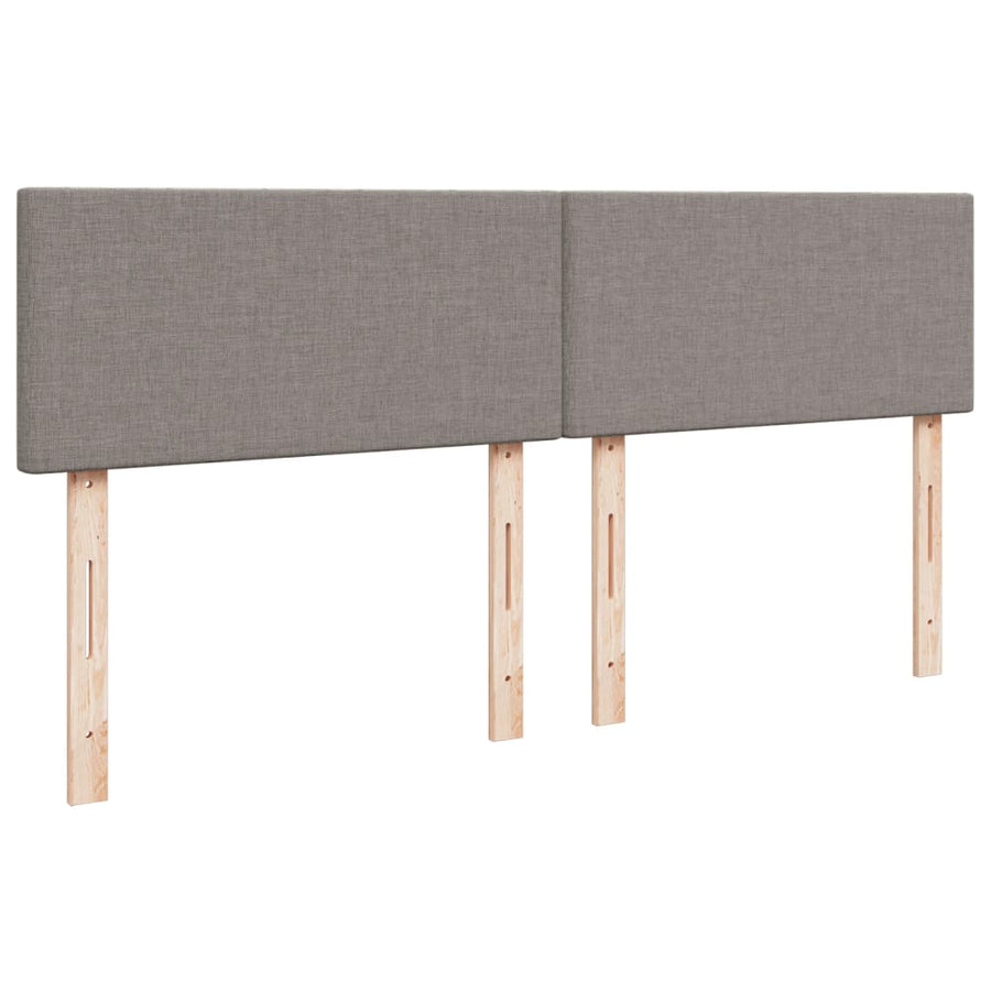 Boxspring met matras stof taupe 180x200 cm