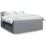 Boxspring 180x200 cm lichtgrijs met matras
