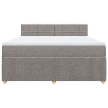 Boxspring met matras stof taupe 180x200 cm