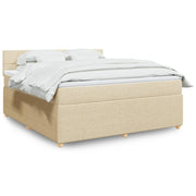 Boxspring crème 180x200 cm met pocketveringmatras