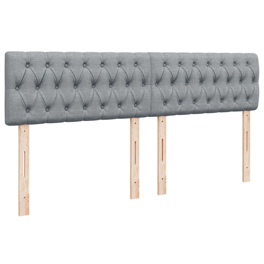 Boxspring met matras stof lichtgrijs 180x200 cm