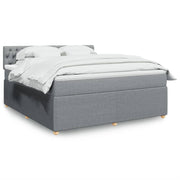 Boxspring met matras 180x200 cm lichtgrijs