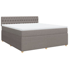 Boxspring met matras stof taupe 180x200 cm