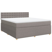 Boxspring met matras stof taupe 180x200 cm