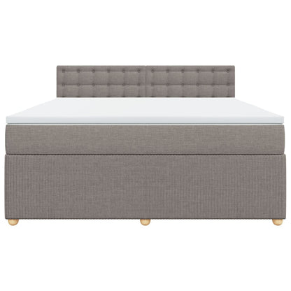 Boxspring met matras stof taupe 180x200 cm
