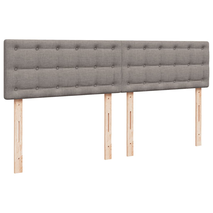 Boxspring met matras stof taupe 180x200 cm