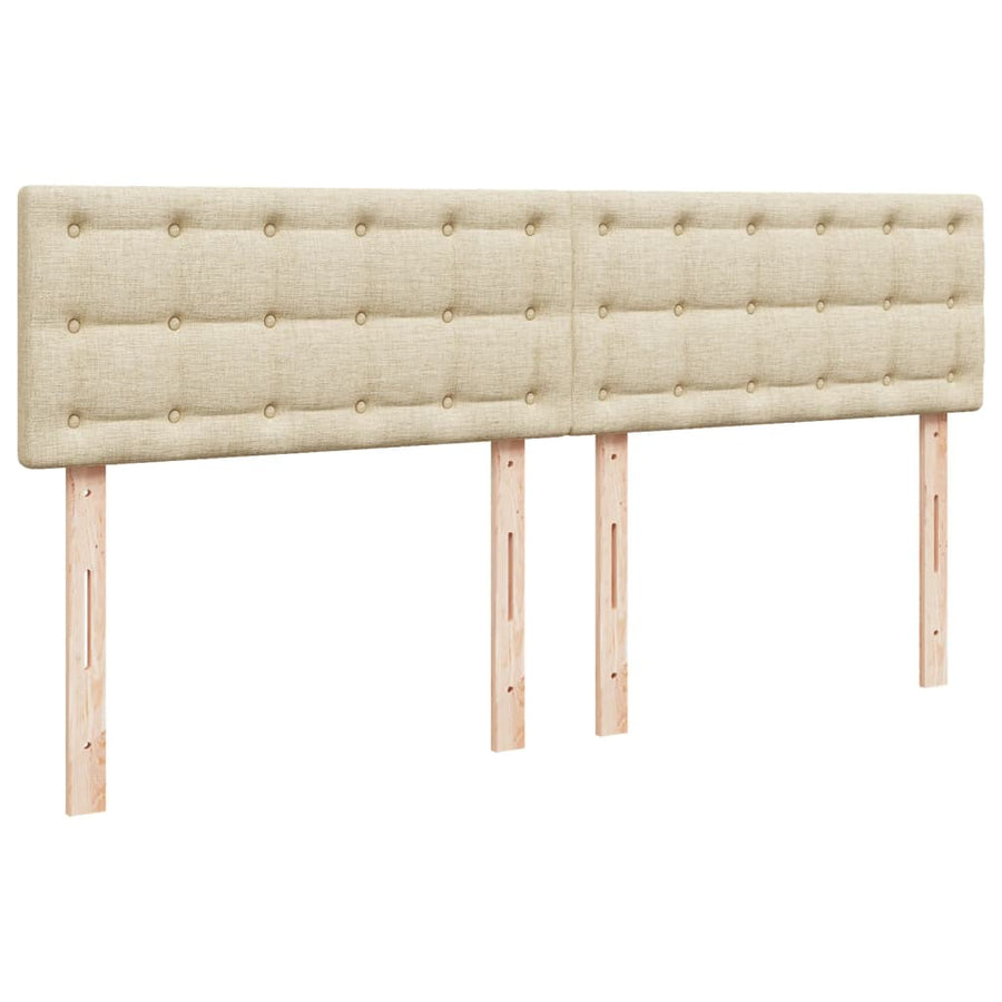 Boxspring met matras stof crèmekleurig 180x200 cm