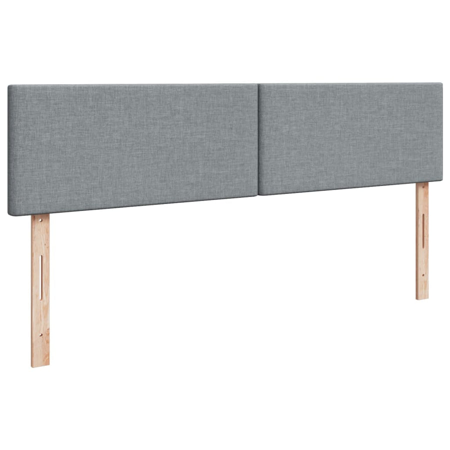 Boxspring met matras stof lichtgrijs 200x200 cm
