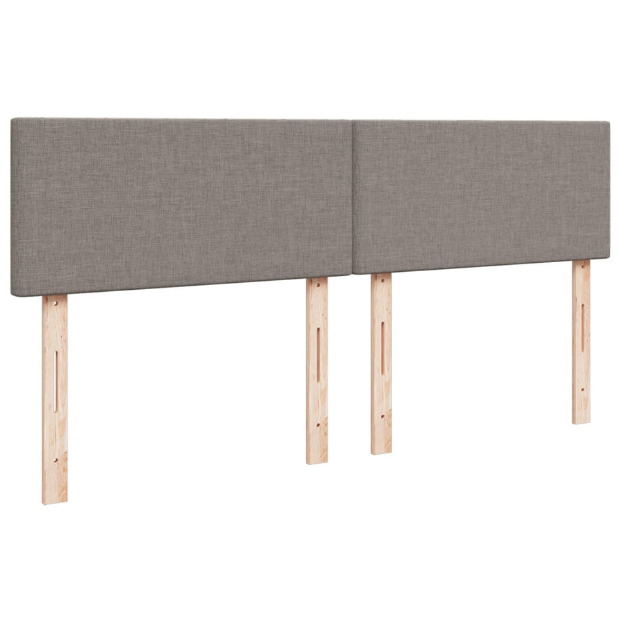 Boxspring met matras stof taupe 200x200 cm