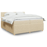 Boxspring met matras 200x200 cm crème