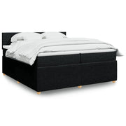 Boxspring met matras 200x200 cm zwart