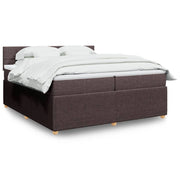 Boxspring met matras 200x200 cm donkerbruin