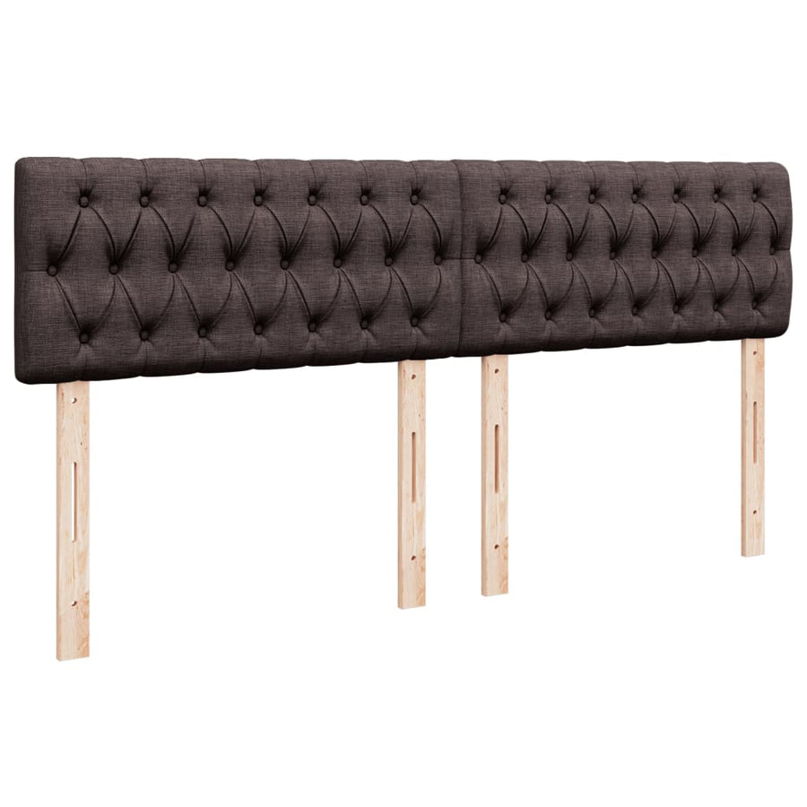 Boxspring met matras stof donkerbruin 200x200 cm