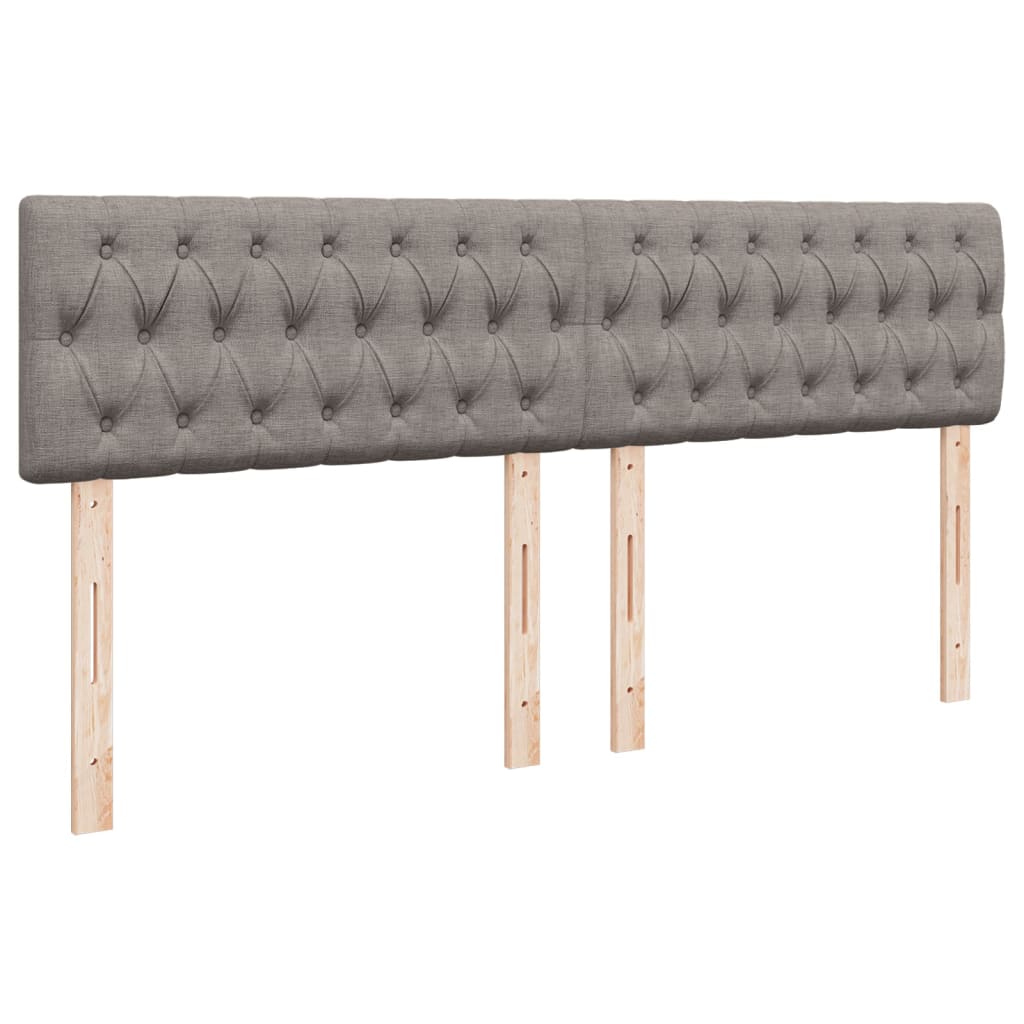 Boxspring met matras stof taupe 200x200 cm