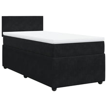 Boxspring met matras fluweel zwart 80x200 cm