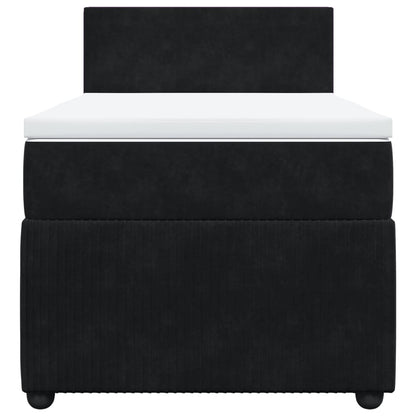Boxspring met matras fluweel zwart 80x200 cm