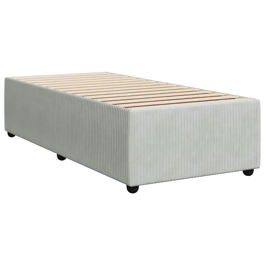 Boxspring met matras fluweel lichtgrijs 80x200 cm