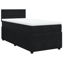 Boxspring met matras fluweel zwart 80x200 cm