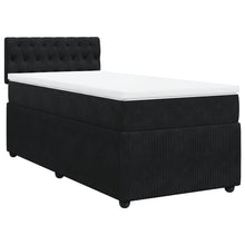 Boxspring met matras fluweel zwart 100x200 cm