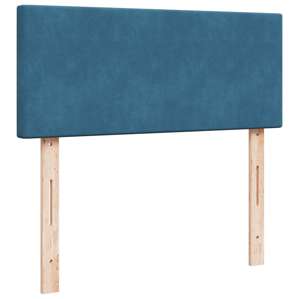 Boxspring met matras fluweel blauw 120x190 cm