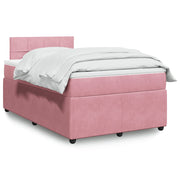 Boxspring 120x190 cm fluweel roze