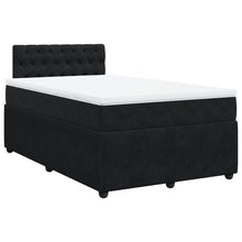 Boxspring met matras fluweel zwart 120x190 cm