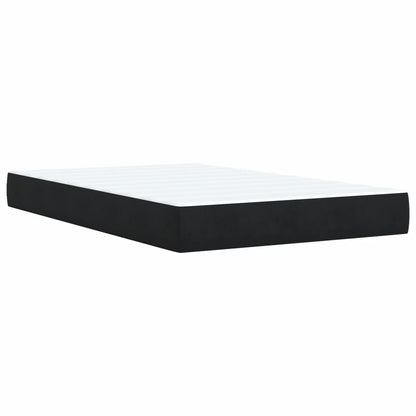 Boxspring met matras fluweel zwart 120x190 cm
