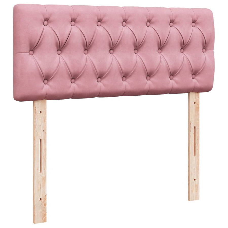 Boxspring met matras fluweel roze 120x190 cm