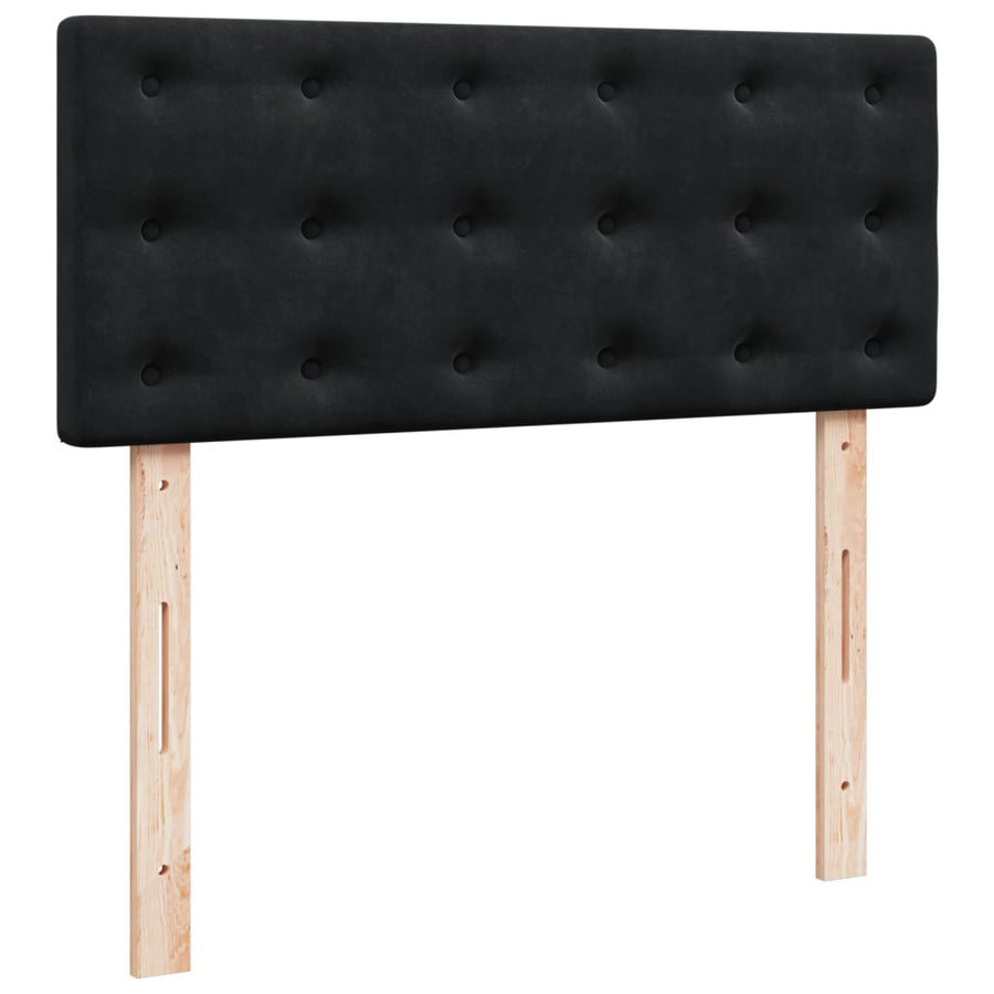 Boxspring met matras fluweel zwart 120x190 cm