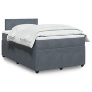 Boxspring 120x200 cm fluweel donkergrijs