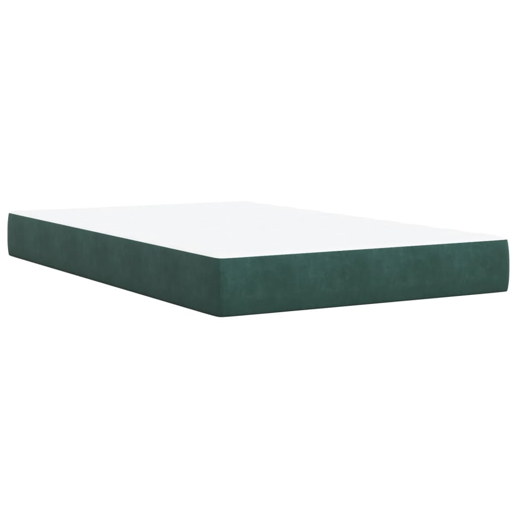 Boxspring met matras fluweel donkergroen 120x200 cm