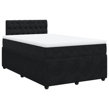 Boxspring met matras fluweel zwart 120x200 cm