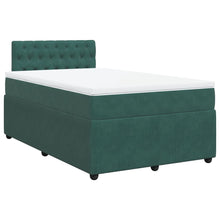 Boxspring met matras fluweel donkergroen 120x200 cm