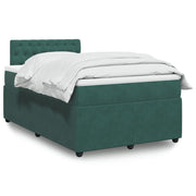Box spring with velvet dark green mattress 120x200 cm