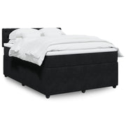 Boxspring bed met matras 140x200 cm zwart fluweel