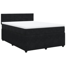 Boxspring met matras fluweel zwart 160x200 cm