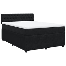 Boxspring met matras fluweel zwart 160x200 cm
